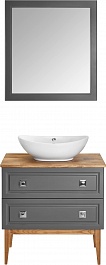ASB-Woodline Мебель для ванной Каталина 80 grey – фотография-1